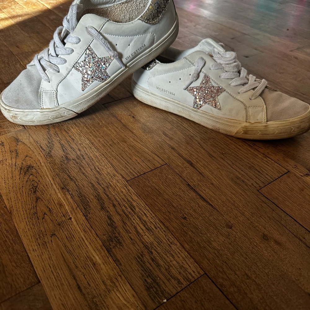 White Glitter Star vintage Havana Sneakers